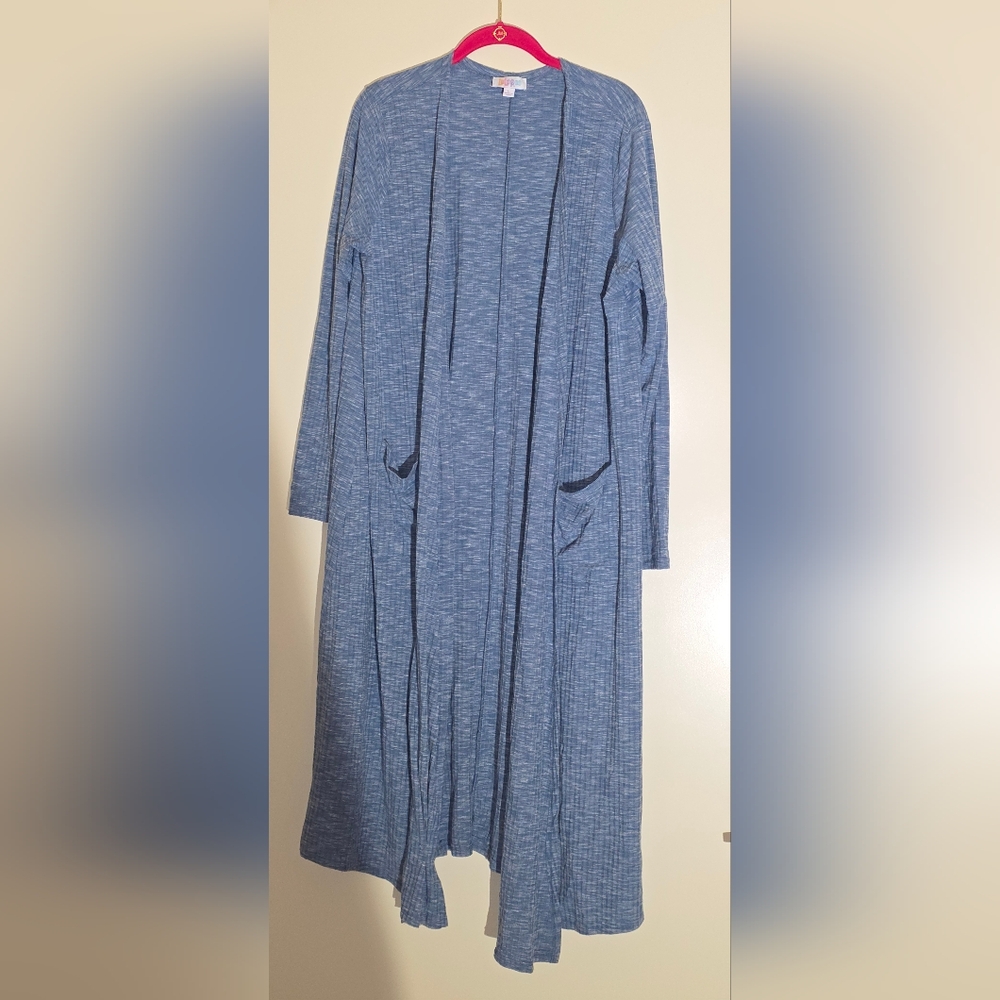 LuLaRoe Blue Textured Kimono